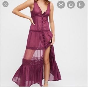 Free People Victoria Buttonfront Maxi Dress
